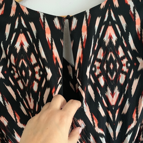 1. State Black Abstract Print Romper - Picture 6 of 8